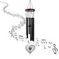 28'' Wind Chimes with Heart Spinner, Aluminum Hanging Metal Wind Catcher for Outdoor Decor, Garden, Patio Decoration - size: 28''