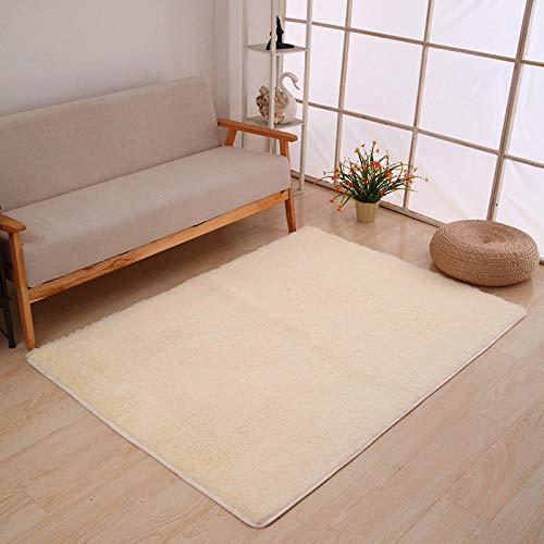 Carpet Decoration,Living Room Decoration,Can Be Used As Yoga Mat,Living Room Carpet,for Decoration Manager,Can Be Used As Kitchen Mat Ordinary Rice White 200x400cm - color: Ordinary - Rice White, size: 6'7" x 13'1" (Rectangular)