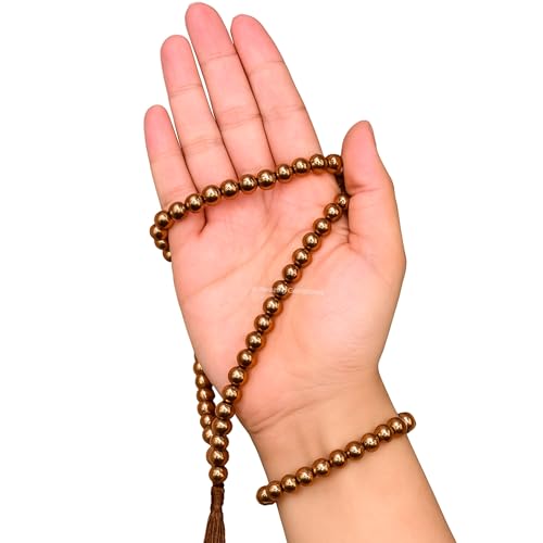 Amazing Gemstone Copper Hematite Mala Beads - 108 Prayer Beads for Meditation and Mindfulness Practice, Handcrafted Mala Beads with Natural Gemstones for Spiritual Healing and Relaxation(Plain) - color: Copper Hematite, style: Plain