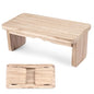 Wooden Step Stool - 9'' One Step Stool for Adults, Wooden Beside Step, Heavy Duty/Portable/Nonslip/Durable Construction Safe Step for Bedroom/Kitchen (Light Wood)