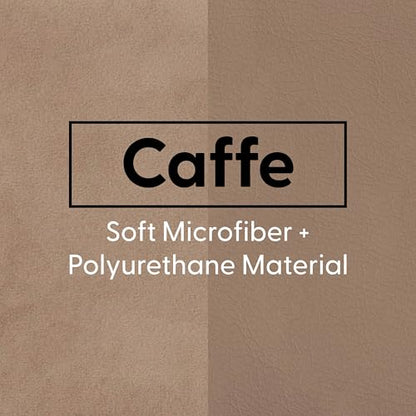 Factory Direct Partners FDP Overstuffed 16 inch Round Velvety and Vinyl Floor Cushions with Handles Flexible Seating for Home, Lounge, Yoga Studio, Deluxe Foam (2-Piece) - Caffe - color: Caffe