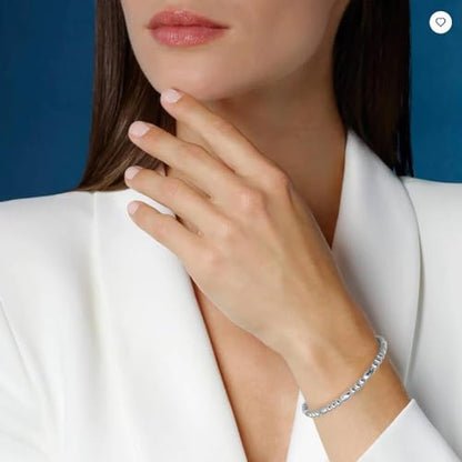 Stainless Steel Bamboo Design Bracelet Titanium Steel Bangle - color: Water Silver