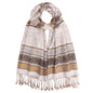 Paisley Pashmina Rave Shawl Scarf-Women's Reversible Ethnic Jacquard Pashmina Wraps for Travel - color: G#. White Grey Coffee