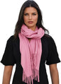 Ocomfly 100% Pashmina Scarf for Women - Premium Womens Scarves - Gift Boxed - Shawls or Wraps - Ultra Soft and Warm - color: Rose