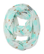 corciova Black Soft Girl Women Infinity Wrap Scarf Stretchy Jersey Knit Sleep Head Circle Scarf Continuous Loop Light Weight - color: Pattern White Green Hedgehog