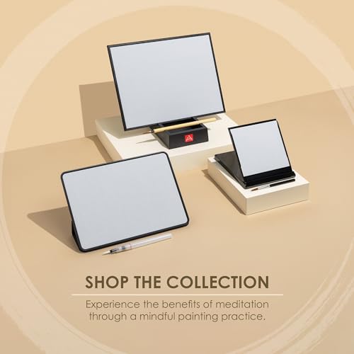 Buddha Board Enso – Portable Water Painting Board with Brush – Reusable Zen Drawing Canvas for Mindfulness, Meditation, and Creative Relaxation – Travel Art Set