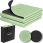 Readaeer Foldable Yoga Mat for Travel Folding Yoga Mat 6mm Thick with Carrying Bag, Non-Slip TPE Exercise Pilates Mat for 72" L x 24" W x 0.24 Inch - color: Green