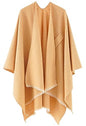 Women's Shawls Wrap Poncho Soft Capes Open Front Cardigan Large Blanket Wraps Shawl Knitted Cloak Cardigan Warm - color: New-yellow