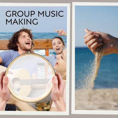 Pack of 3 Sound Healing Instruments - Ocean Drums 12 Inch Ocean Sound Drum for Meditation 8 Inch Wave Drum for Relaxation 4 Inch Healing for Stress Relief - size: Pack of 3