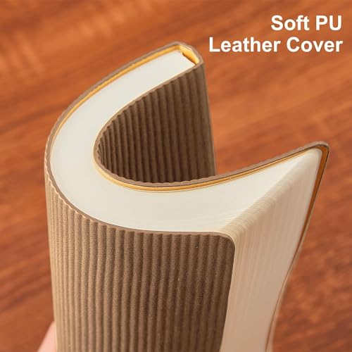 Lined Journal Notebook for Work College Ruled Note Book 5.79"x8.27"A5 PU Leather Daily Journaling 216 Pages for Women Men Writing Home School Supplies Business (Khaki) - color: 01-Khaki-1pack, style: B5 Lined 160pages