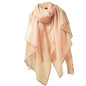 Luxury Cashmere Pashmina Style Shawl - Silk & Wool Blend Scarf, Lightweight Skin-Friendly Wrap - color: Honeycomb Fabric. - Orange