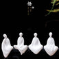 Ceramic Minimalist Statue, Chinese Ancient Buddhism Statues and Sculptures Table Top Bookshelf Top Desk/Bookshelf/Dinning Table/Teahouse Home Decor, Yoga/Zen/ Meditation/Inner Peace Decor (Set of 4)