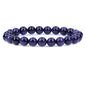 Keleny Gem Semi Precious Gemstones 8mm Round Beads Crystal Stretch Bracelets 7 Inch Unisex - color: Synthetic Blue Sand