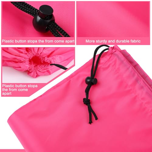 Nuogo 20 Pcs Laundry Bag Washable Travel Laundry Bags with Drawstring Lock Closure Large Heavy Duty for Camping Tent Blankets Dirty Clothes Yarn Fabric Storage, 38 x 24 Inches(Pink, Blue) - color: Pink, Blue