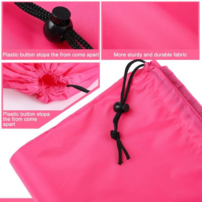 Nuogo 20 Pcs Laundry Bag Washable Travel Laundry Bags with Drawstring Lock Closure Large Heavy Duty for Camping Tent Blankets Dirty Clothes Yarn Fabric Storage, 38 x 24 Inches(Pink, Blue) - color: Pink, Blue