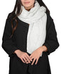 Handwoven Shawl Wraps Large Stole 8 ply Exclusive Premium Quality Wool Handmade in Nepal Pashmina Scarfs for Women And Men - color: Off-white