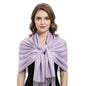Peach Couture Women’s Pashmina Shawl Wrap – Warm Long Large Scarf for Evening Dress, Bridesmaid, Wedding & Bridal Wear - color: Iced Lavender