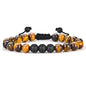 M MOOHAM Fathers Day Gift Mens Bracelet - Beaded Natural Stone 8mm Tiger Eye Matte Agate Lava Rock Bracelets for Men Teen Boys Grandpa Dad Birthday Gifts Jewelry - style: Tiger Eye Matte Agate Bracelet