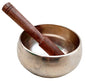 Purpledip Bell Metal Singing Bowl: Dhyana Musical Instrument For Meditation, 3.5 Inches, Gold (12397) - style: Scripture design | 4 inches | Gold | No pillow cushion
