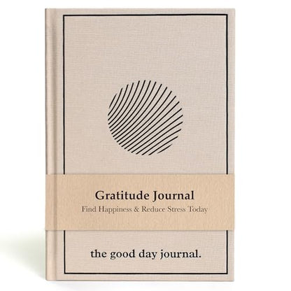 ANECDOTE. Gratitude Journal – The Good Day Journal for Happiness, Mindfulness and Reflection, Feel Happier and Less Stressed, Inspirational Daily Journal for Women & Men - Cream - color: Cream