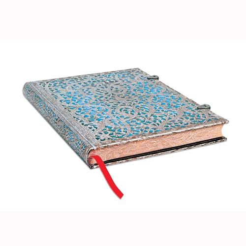 Maya Blue Ultra Lined Hardcover Journal, 240pg, 120GSM by Paperblanks (Silver Filigree Collection)
