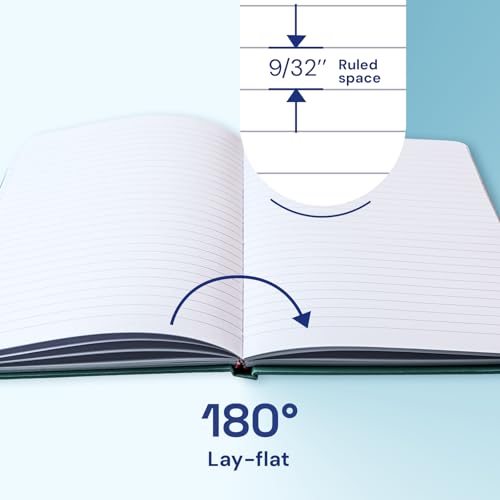 ONAVIA A5 Hardcover Notebook Journal, College Ruled Lined Notebook for Work, Office Meetings, Journaling, Planning & Daily Writing, 160 Pages (80 Sheets), 5.8 x 8.3 in, Red - color: Red