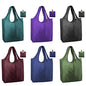 BeeGreen Reusable Grocery Bags Heavy Duty Extra Large 6 Pack Foldable Tote Bag - Cloth Grocery Bags Machine Washable Polyester Fabrics Bulk Shopping Bag - Reusable Gifts for Women (Green Black) - color: Army Green, Dark Green, Old Blue, Black, Wine Red, P