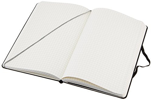 Amazon Basics Classic Grid Notebook for Writing and Note Taking, Hardcover, Graph Ruled, 240 Pages, 5" x 8.25", Black (Pack of 2) - size: 2 Pack, style: Grid