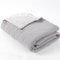 Muslin Cotton Throw Blanket with Flannel for Bed,Super Soft Muslin Blanket with Cozy Flannel for Adults 55 * 72inches,Grey. - color: Grey