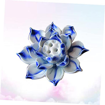 ABOOFAN Ceramic Lotus Adornment Creative Decorative Table Ornament for Home Accessories Unique Handmade Crafts for Desk Bookshelf Display Elegant Zen Style