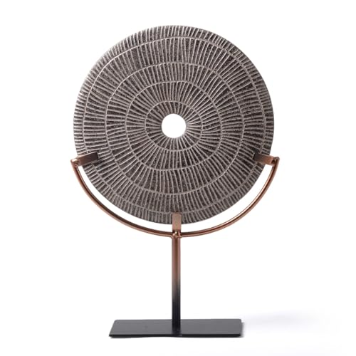 HAUCOZE Modern Sculpture Decor Abstract Statue Figurine Screen Art Table Centerpiece Gift for Desktop Bookshelf Polyresin 13.5 inch - size: 9.1x13.4inch