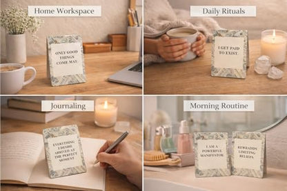 Isaac Liev Money Affirmations Cards - Motivational Daily Affirmation for Men Women, Manifestation Abundance Wealth Mindset Manifesting Card - Blessings Cards - Gift for Work, Office, Boss - style: Money Affirmation