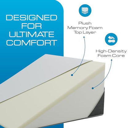 Kolbs Bed Wedge Pillow for Sleep Apnea, FSA Eligible Acid Reflux, and Back Pain Relief, with Chic Jacquard Cover - Headboard Wedges for Sleeping (Extra Wide 12" Height) - size: Extra Wide 12" Height