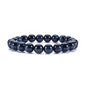 Cherry Tree Collection Gemstone Beaded Stretch Bracelet 8mm Round Beads 7" - color: Blue Tiger's Eye