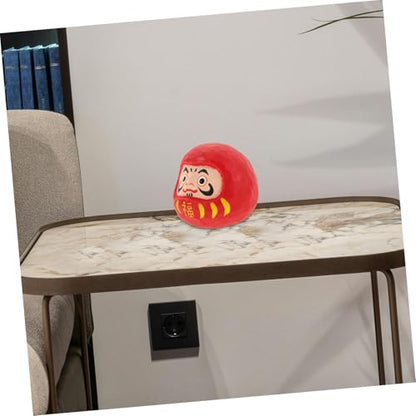 Unique Miniature Statue Decorative Wooden Bodhidharma Artistic Appeal Multifunctional Home Decor Retro Style