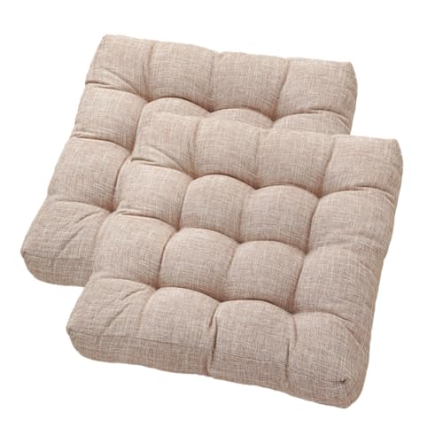 Floor Pillow Cushions Set of 2, Square Large Pillows Seating for Adults, 18 Inch Memory Foam Meditation Cushion for Yoga, Living Room
