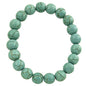 Falari 10mm Natural Semi Precious Gemstone Stretch Bracelet Unisex - color: Turquoise