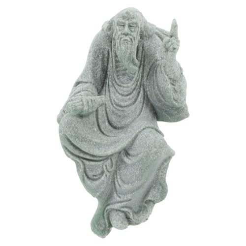 Chinese Style Buddha Figurine for Zen Decor Artistic Garden and Aquarium Sculpture Intricate Detailing for Home and Bonsai Decoration Zen Garden Accessory