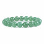 Justinstones Gem Semi Precious Gemstone 10mm Round Beads Stretch Bracelet 7 Inch Unisex - color: Green Aventurine