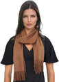 Ocomfly 100% Pashmina Scarf for Women - Premium Womens Scarves - Gift Boxed - Shawls or Wraps - Ultra Soft and Warm - color: Cocoa Brown