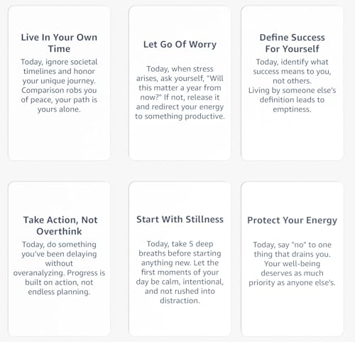 Daily Intention Cards - 80 Mindful Prompts to Pause, Reset & Find Calm | Pick One Morning Card, Reflect at Night | Desk Companion for Journaling, Meditation & Anxiety Relief | Self-Care Gift Deck
