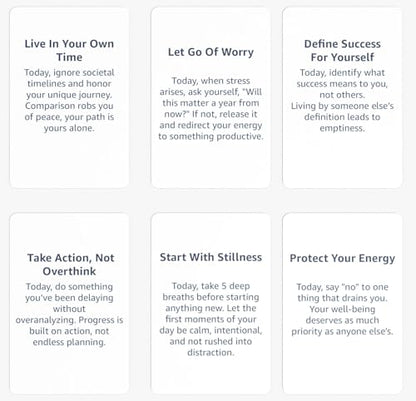 Daily Intention Cards - 80 Mindful Prompts to Pause, Reset & Find Calm | Pick One Morning Card, Reflect at Night | Desk Companion for Journaling, Meditation & Anxiety Relief | Self-Care Gift Deck