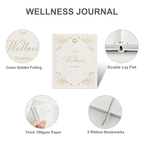 &And Per Se Wellness Journal, Self Care & Daily Journal for Women, Mental Health Planner with Habit Tracker, Diet & Goals, Undated, Gift-Ready (Stardust Beige) - color: I-Stardust Beige
