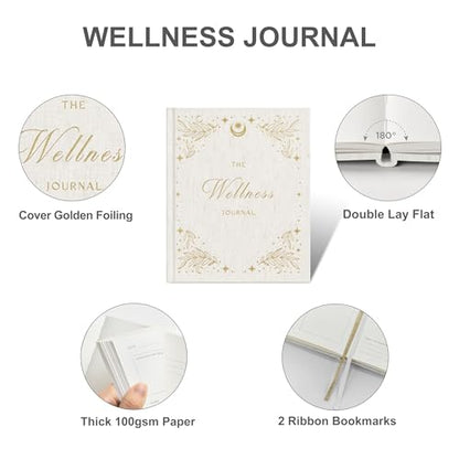 &And Per Se Wellness Journal, Self Care & Daily Journal for Women, Mental Health Planner with Habit Tracker, Diet & Goals, Undated, Gift-Ready (Stardust Beige) - color: I-Stardust Beige