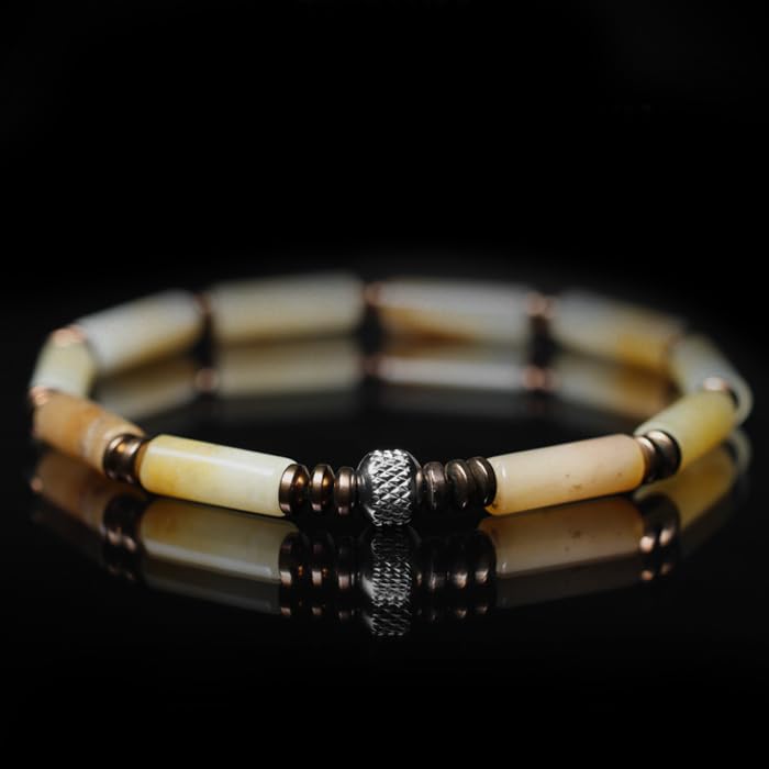 Tigranes Premium Natural Stone Bracelet Collection – Handmade Gemstone Jewelry in Luxury Branded Gift Box - style: Yellow Aventurine