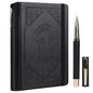 TIEFOSSI Lined Journal Notebook for Women Men, Leather Journal with Pen, A5 Evil Eye Hardcover Notebook for Work, Journaling, Travel & School, 100 GSM Thick Paper, 320 Numbered Pages, 6.2 x 8.3 in - color: Black