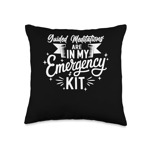 Emergency Kit for Guided Meditations Design Throw Pillow - size: 16x16