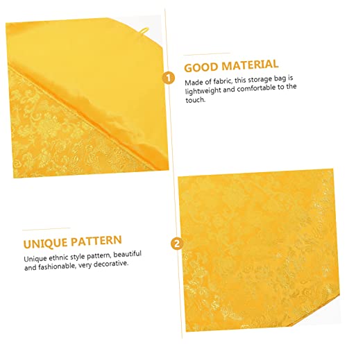 Ethnic Style Brocade Small Bag Quran Cover Case File Organizer for Buddhist Sundries