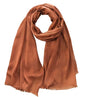 Women's Cotton Scarves Lady Light Soft Fashion Solid Scarf Wrap Shawl - color: Brick Red