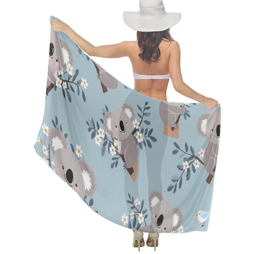 Fashion Chiffon Beach Sarong Sheer Swimsuit Wrap Tranel Long Scarf Decor - color: Color570